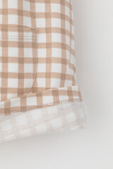 юбка  для девочки  КР 7142-1/бежевая клетка на сахаре к567