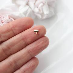 Трубочка с петелькой, спейсер, 5*3 мм, позолота, П605