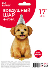 К Мини-фигура, Песик в колпачке, 17''/43 см, 5 шт.