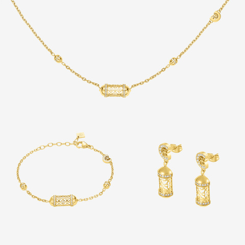 Подарочный комплект CERRUTI 1881: серьги, колье и браслет