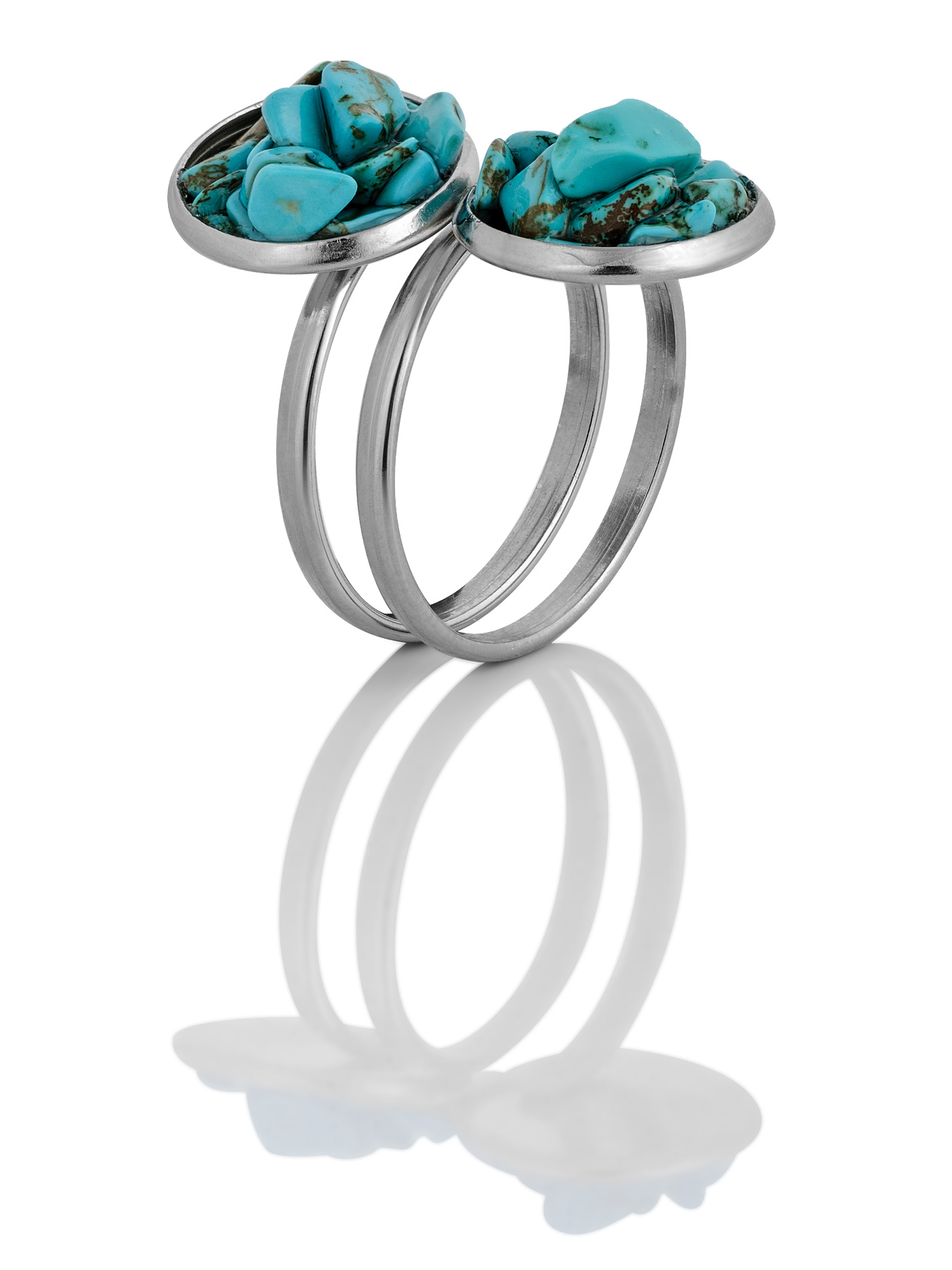 Кольцо с бирюзой