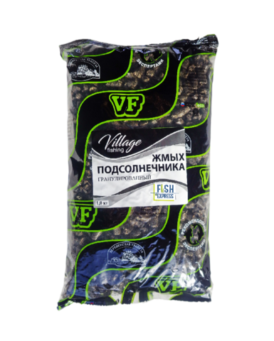 VF Жмых подсолнечника гранулированный ( рыболовный) 1кг/10шт/уп