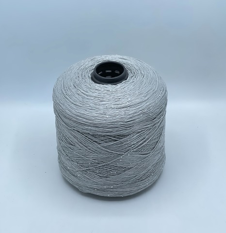 Бобинная пряжа, Linette Pailletes, 450м, 80% Лен, 20% Полиэстер(пайетка), Зимнее небо+пайетка. 39395