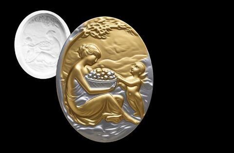 Силиконовый молд Камея № 25