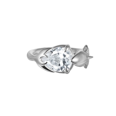 SRN Кольцо Shark (white stone)