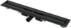 Водоотводящий желоб с порогами для перфорированной решетки, черный-мат, арт. APZ101BLACK-1450 AlcaPlast