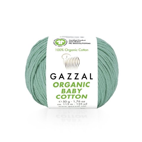 Пряжа Gazzal Organic Baby Cotton 422 лазурь