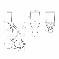 УНИТАЗ-КОМПАКТ SANITA ФОРМАТ КОМФОРТ