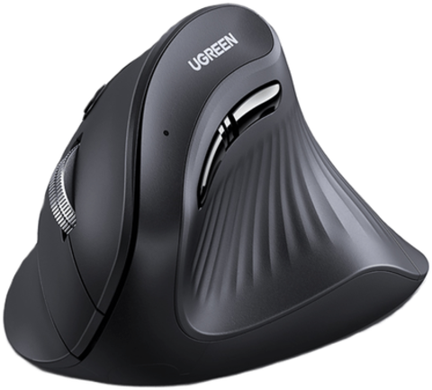 UGREEN MU008 25444 Wireless Vertical Mouse 2.4 GHz&BT, Black