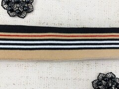 Подвязы трикотажные, ш. 4,5 см, L 120 см, бежевый