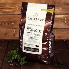 Горький черный бельгийский шоколад 70,4% Callebaut, 10 кг