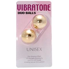 Шарики вагинальные золотые Vibratone dua-balls - 