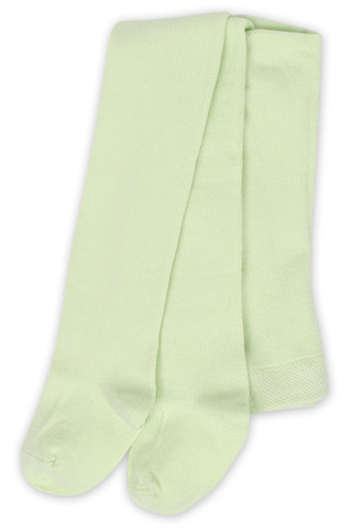 Салатовые гладкие колготки RuSocks