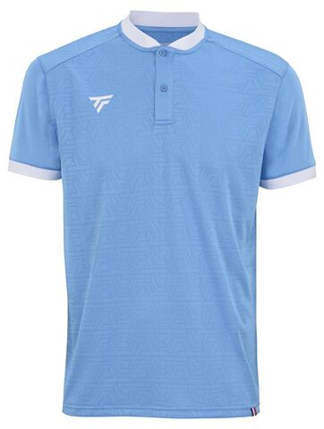 Детская теннисная футболка Tecnifibre Team Mesh Polo - azur