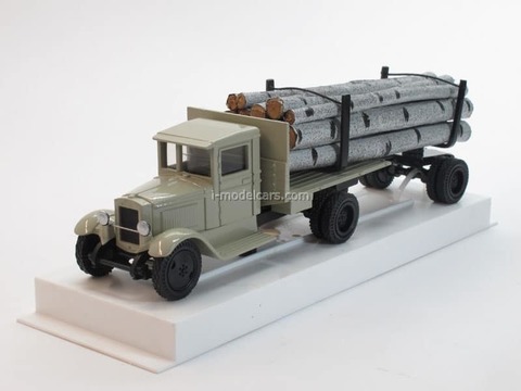 ZIS-5 Timber trailers with birch forest LOMO-AVM 1:43