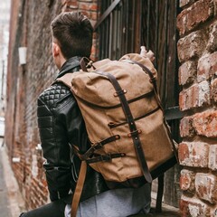 Рюкзак городской из канваса Virginland 9105 Khaki