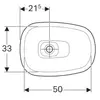 Накладная раковина Geberit Citterio: B=56см, T=40см, Отверстие под смеситель=Без, Перелив=Без, Белый / Специальное керамическое покрытие KeraTect