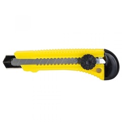 Нож канцелярский Basir строительный, 18 мм, жёлтый