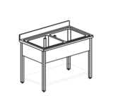 фото 2 ВАННА МОЕЧНАЯ APACH CHEF LINE L2S147-55 на profcook.ru