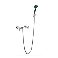 Смеситель для душа ПСМ 109-К/89, шланг металлический, металические маховики Крест, без излива