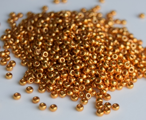 15/0 RR-4203 Бисер круглый Миюки /Miyuki round 15/0 Duracoat galvanized yellow gold