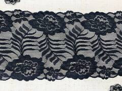 Кружево стрейч, ш. 17,5 см, чёрный