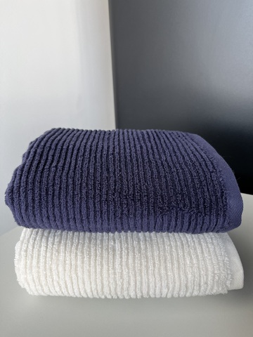 Полотенце 70х140 L'appartement Slim Ribbed синее