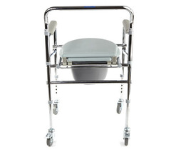 Кресло-туалет складной на четырех колесах WC Mobail