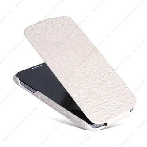 Чехол-флип Borofone для Samsung Galaxy S4 i9500/ i9505 - Borofone Crocodile Leather case White