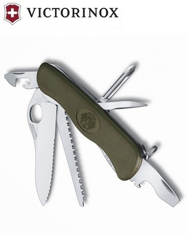 Нож складной Victorinox Military, 111 mm, 10 функций, Green (0.8461.MW4DE)