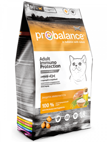 PROBalance Immuno Protection д/кошек  курица-индейка, сухой (1,8 кг)