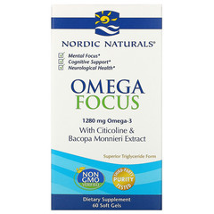 Nordic Naturals, Omega Focus, 1280 мг, 60 мягких желатиновых капсул