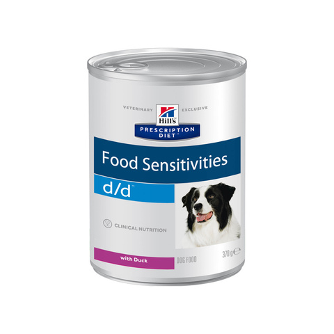 Hill's PD d/d Food Sensitivities собаки пищевая аллергия утка, банка (370 г)