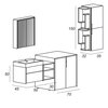 Cezares 55036 SPACE Шкафчик подвесной c двумя открытыми полками 55036 Frassino scuro, 30x45x50