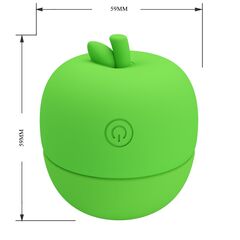 Зеленый клиторальный стимулятор в форме яблочка Apple Secret - 