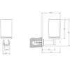 Gessi 38809#149 Gessi Emporio accessories Стакан настенный, сатинированное стекло, цвет: Finox Brushed Nickel