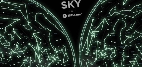 Карта звездного неба Star Map of the SKY 1DEA.ME