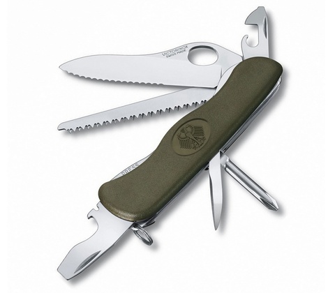 Нож складной Victorinox Military, 111 mm, 10 функций, Green (0.8461.MW4DE)