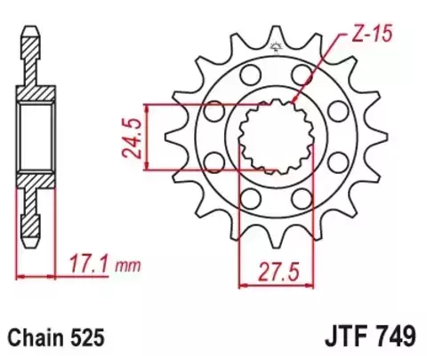 Звезда ведущая JTF749 15