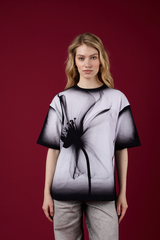 Футболка оверсайз с пич эффектом "Бабочки"