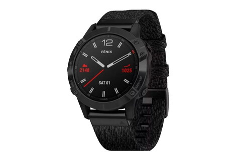 Мультиспортивные часы Garmin Fenix 6 Sapphire Black DLC with Heathered Black Nylon Band