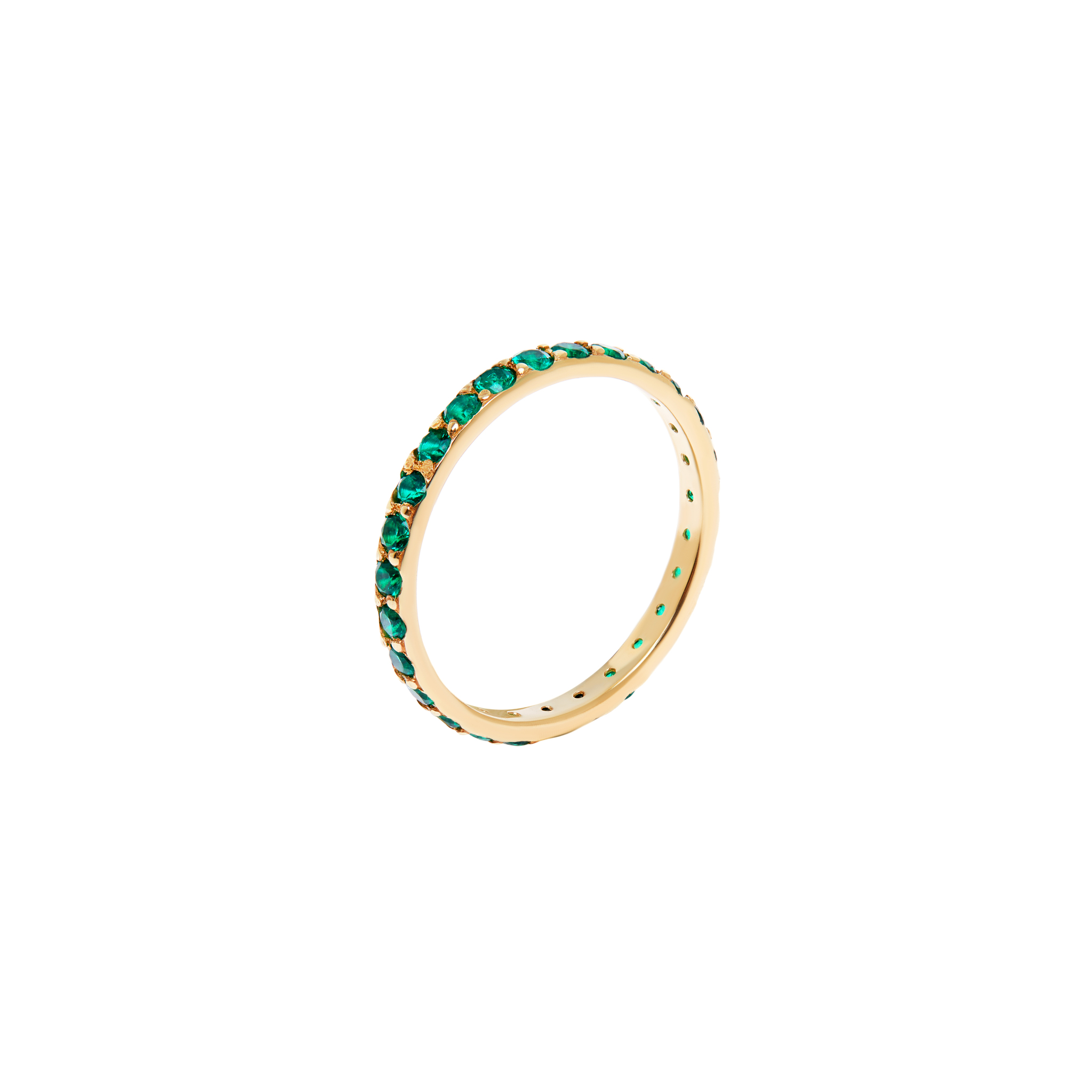 Pave Ring - Gold Green