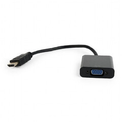 Переходник HDMI - VGA, M/F, 0.15 м, Cablexpert, чер, A-HDMI-VGA-04