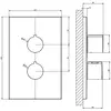 Gessi 38794#031 Gessi Emporio Via manzoni Внешние части для термостатического смесителя на 2 позиции, цвет: Chrome