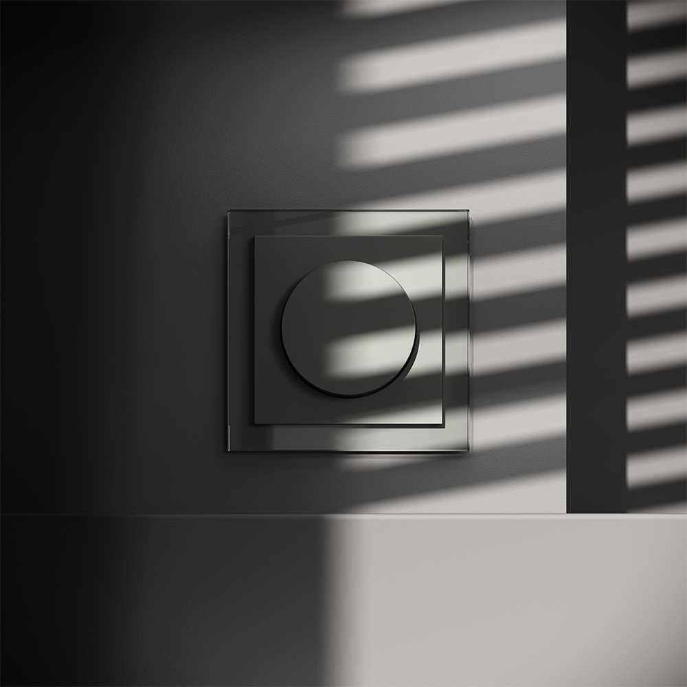 Светорегулятор встраиваемый Voltum S70 поворотно-нажимной 600 Вт, (титан) VLS070306