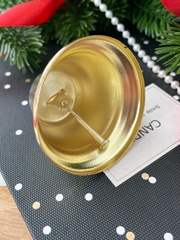 Колокольчик металлический, для декора и творчества, размер 4 см, цвет золотой, набор 5 шт