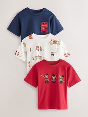 Футболка для мальчика Next E63-201, 3 шт., Синий, Белый, Красный
