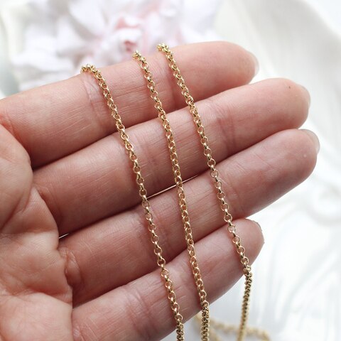 Цепочка роло 2 мм, позолота, 89см, А335-1 (89см)