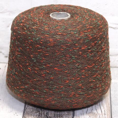 Фасонный меринос A ZETA FILATI VIENNA 800 зеленый с оранжевым