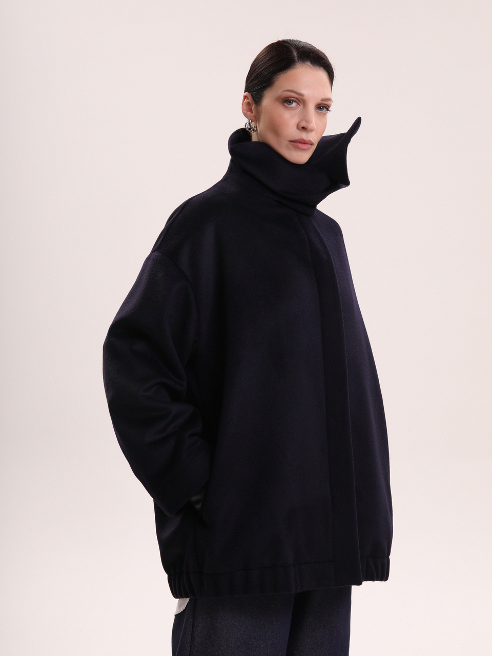 Пальто-бомбер чернильный